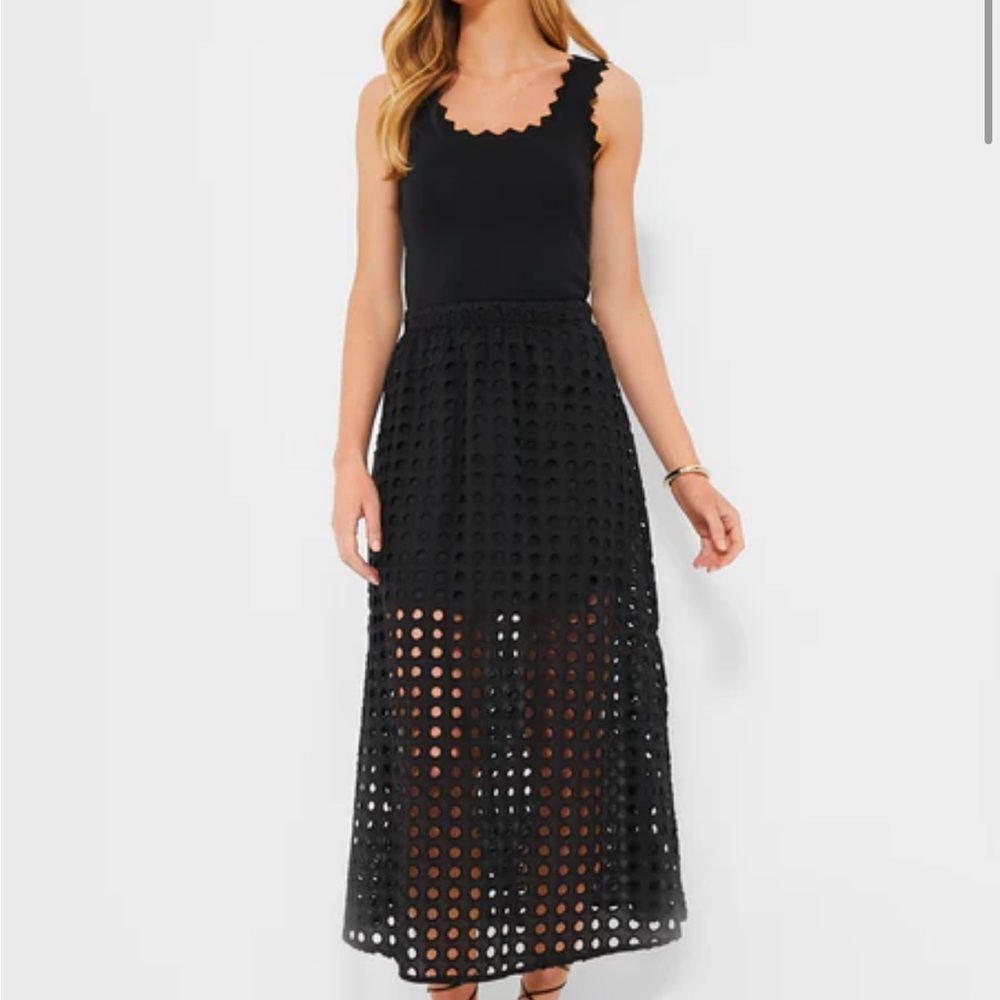 Tuckernuck Eyelet Eve Skirt Black Sz XXL